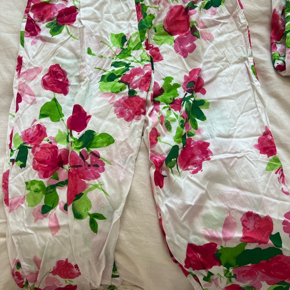 Kate Spade Floral Pajama Set - Pink and Green - Picture 3 of 3